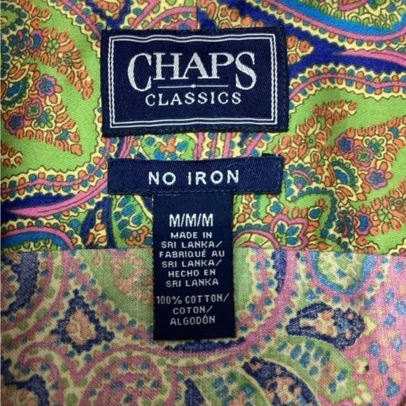 Chaps Women’s Long Sleeve Button Front No-Iron Paisley Shirt, Multi, size M - Picture 5 of 7